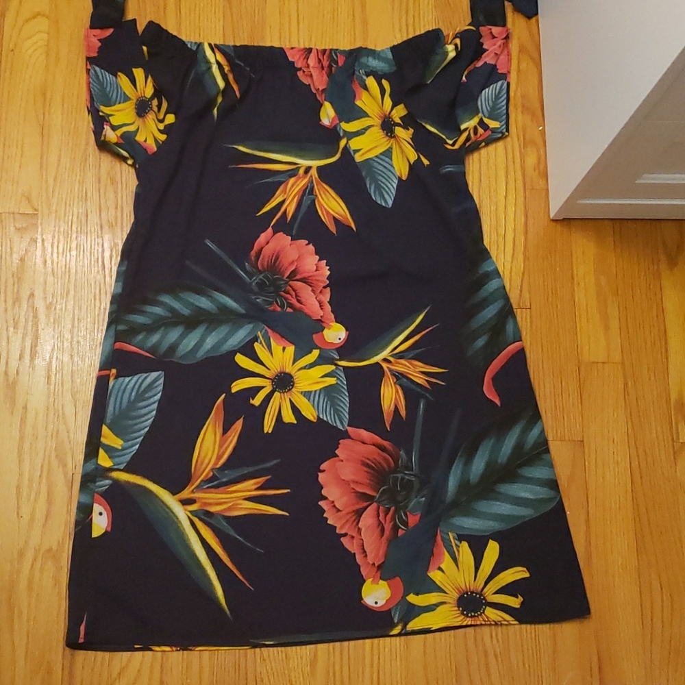 floral off shoulder dress